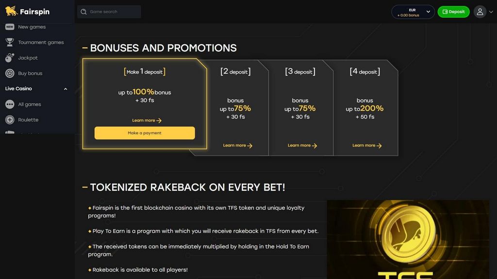 Fairspin Casino site